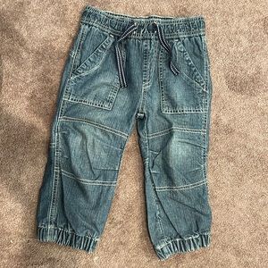 H & M, toddler jeans with lining, blue, new